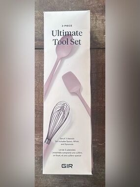 NWT GIR Get It Right 3-Piece Pink Silicone Utensil Set